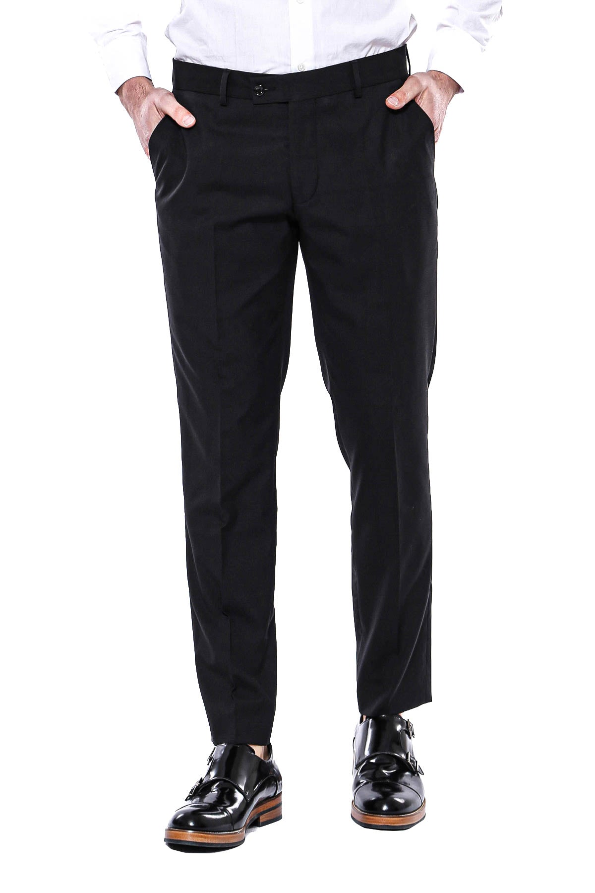 Haggar J.M. Haggar™ Sharkskin Ultra Slim Fit Flat Front Pant | All Sale|  Men's Wearhouse